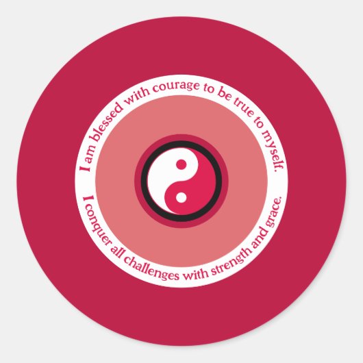 Moed en kracht Red Evil Eye Ronde Sticker (Voorkant)