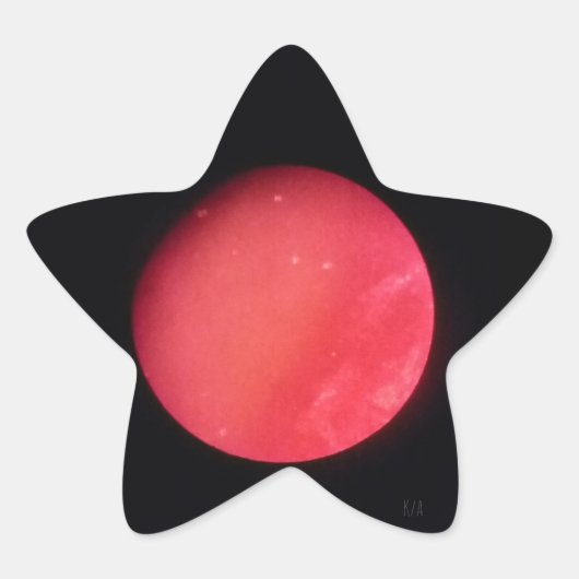 Moed en tegenspoed ster sticker (Voorkant)