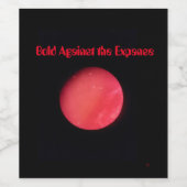 Moed en tegenspoed wijn etiket (Enkel label)