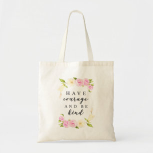 Moed en wees aardig   Botanische baard Tote Bag