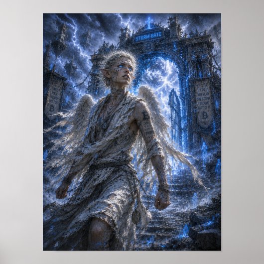 Moed / Engel / Stormpoort Poster (Voorkant)