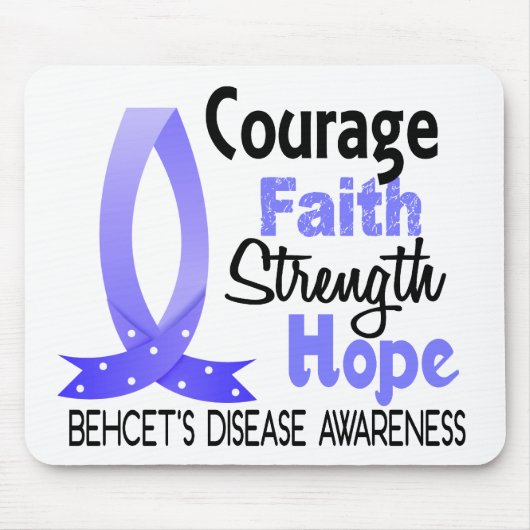 Moed Faith Strength Hope Behcet's Disease Muismat (Voorkant)