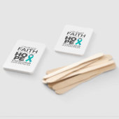 Moed Faith Strength Hope Ovarian Awareness Handwaaier (Niet-gemonteerd)