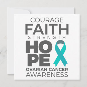 Moed Faith Strength Hope Ovarian Awareness Kaart