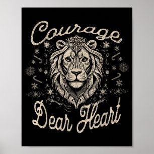 Moed Hart Religieus Christelijk Geloof Inspiratie Poster