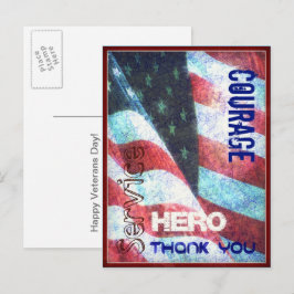 Moed-Held-Dank U Veterans Day-ansichtkaart Briefkaart