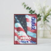 Moed-Held-Dank U Veterans Day-ansichtkaart Briefkaart (Staand voorkant)