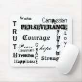 Moed, hoop, T, R, U, T, H, PERSEVERANCE, L, ... Muismat (Met muis)