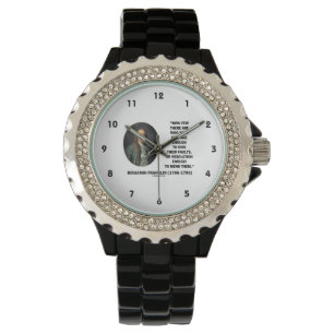 Moed hun fouten in de resolutie Franklin Quote Horloge