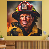 Moed in de Inferno Canvas Afdruk (Insitu (Woonkamer))