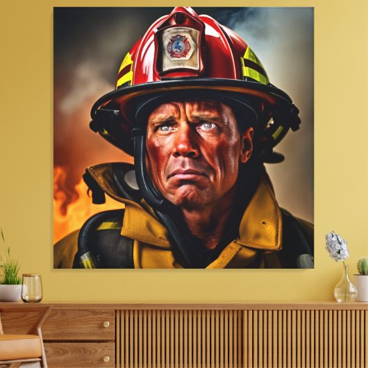 Moed in de Inferno Canvas Afdruk (Insitu (Woonkamer))