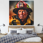Moed in de Inferno Canvas Afdruk (Insitu (Slaapkamer))