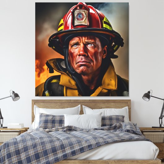 Moed in de Inferno Canvas Afdruk (Insitu (Slaapkamer))