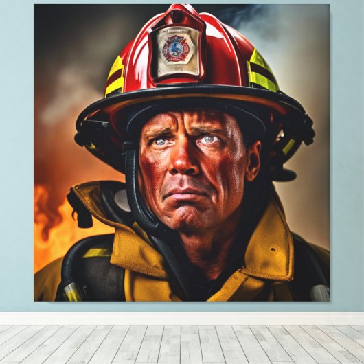 Moed in de Inferno Canvas Afdruk (Insitu (Houten vloer))