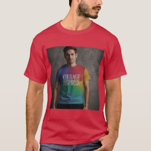 Moed inspireert vooruitgang - Multi-kleurige inspi T-shirt