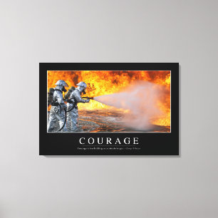 Moed: Inspirerend prijsopgave Canvas Afdruk