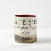 Moed is als een spier mok (Midden)