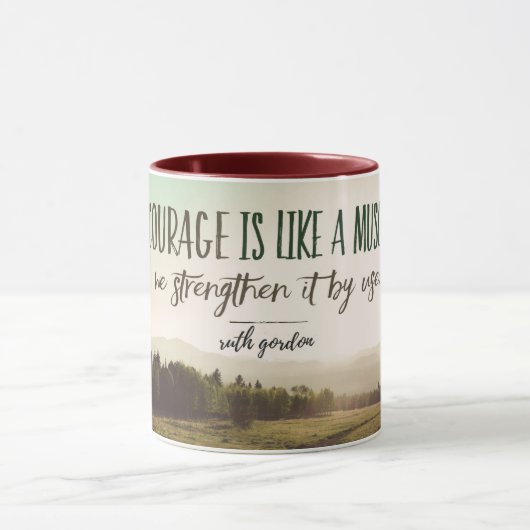 Moed is als een spier mok (Midden)