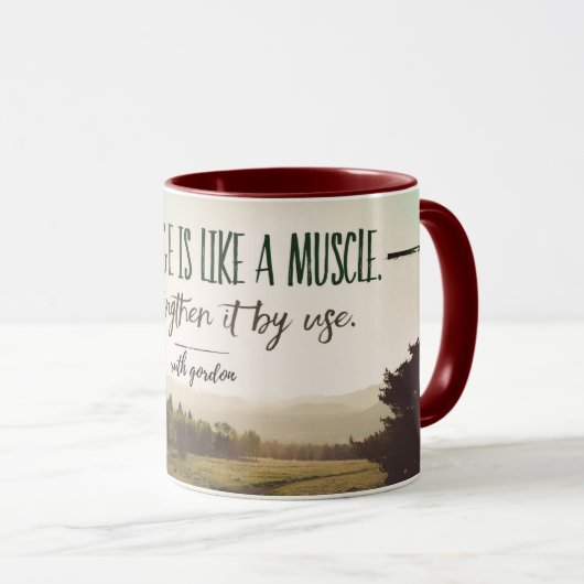 Moed is als een spier mok (Voorkant rechts)