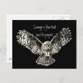 Moed is angst dat zijn gebeden met Owl Briefkaart (Voorkant / Achterkant)