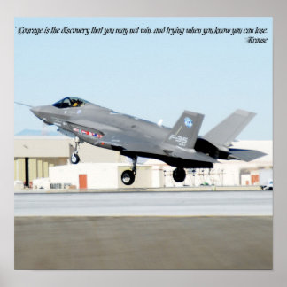 "Moed is de ontdekking die je misschien niet wint, Poster