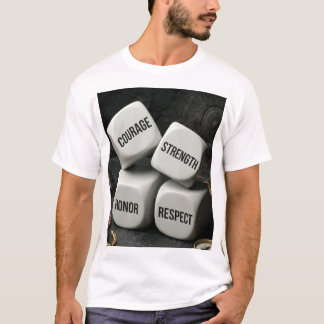 Moed Kracht Eer Respect Dobbelstenen Spartaanse Kr T-shirt