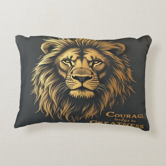 Moed leidt tot grootheid – Inspirerend motivatie Accent Kussen (Achterkant)