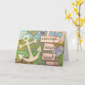 Moed, lieve hartkaart kaart (Gele Bloem)