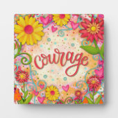 Moed Motivatie  Floral Inspirivity Fotoplaat (Voorkant)