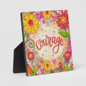 Moed Motivatie  Floral Inspirivity Fotoplaat (Voorkant)