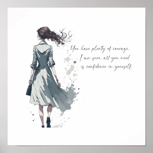 Moed Motivatie kunst Poster (Voorkant)