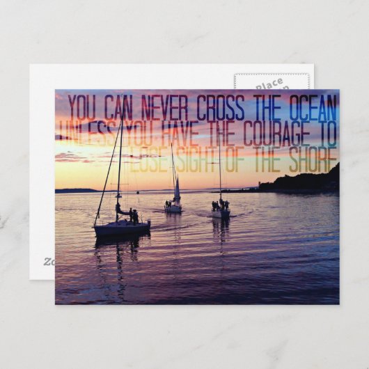 Moed om de kust te verlaten briefkaart (Voorkant / Achterkant)