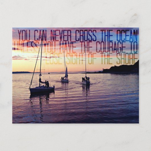 Moed om de kust te verlaten briefkaart (Voorkant)