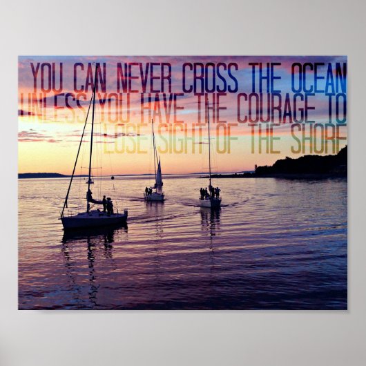 Moed om de kust te verlaten poster (Voorkant)