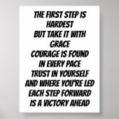 Moed om een inspirerend minigedicht te beginnen poster (Voorkant)
