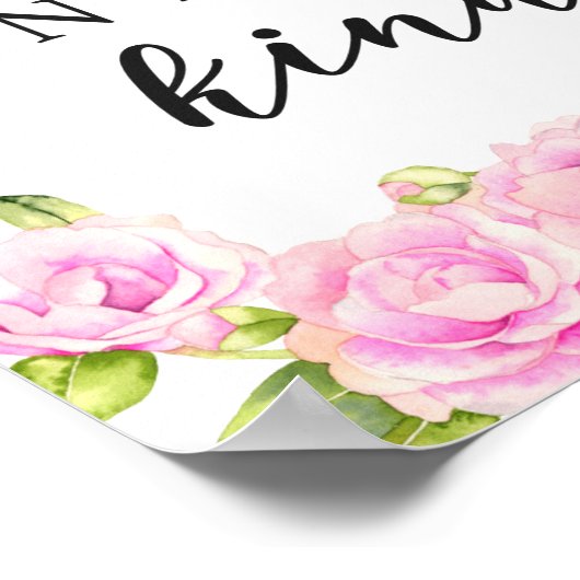 Moed om Floral te zijn Poster (Hoek)