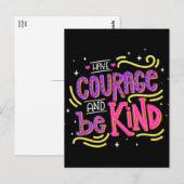 Moed om Hallo Motivatie bestrijding van pesten Briefkaart (Voorkant / Achterkant)