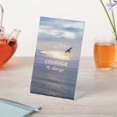 Moed om te veranderen reclamebord met voetstuk (Insitu)