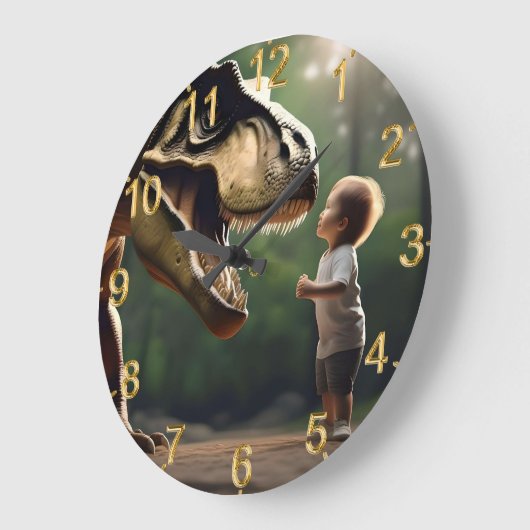 *Moed ontketend: een kleine jongen kijkt naar de T Grote Klok (Hoek)