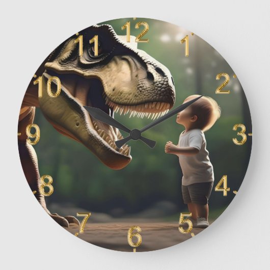 *Moed ontketend: een kleine jongen kijkt naar de T Grote Klok (Voorkant)