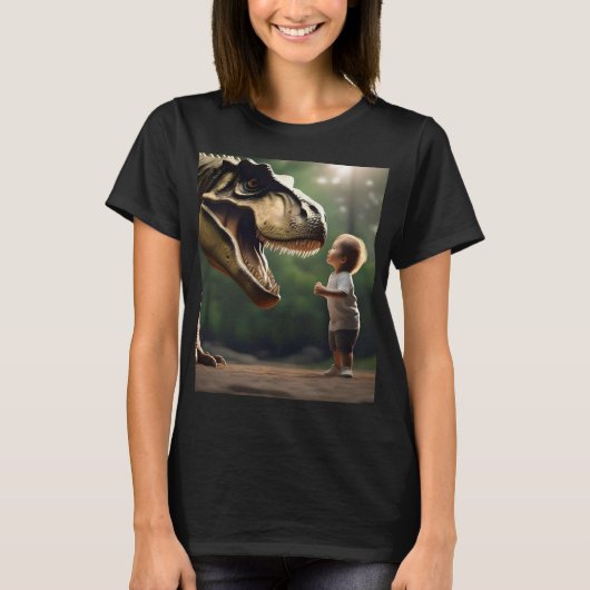 "Moed Ontketend: Een Kleine Jongen Staat Tegenover T-shirt (Voorkant)