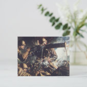 Moed op slagveld briefkaart (Staand voorkant)