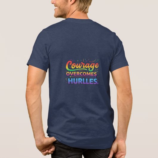 Moed overwint hindernissen Tri-Blend shirt (Achterkant)