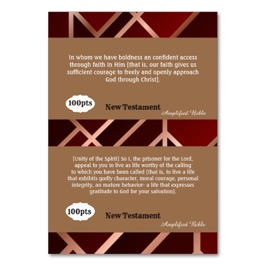 Moed Schrift Referentie Kaarten voor Spel (Achterkant)