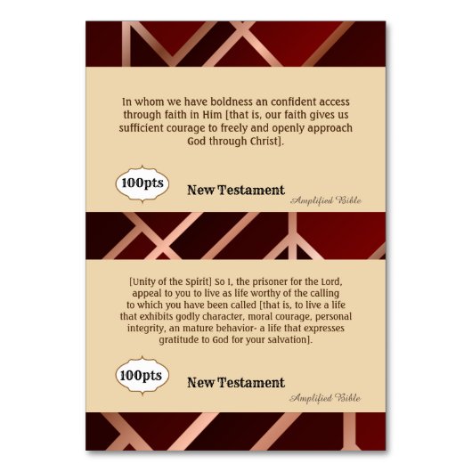 Moed Schrift Referentie Kaarten voor Spel (Achterkant)