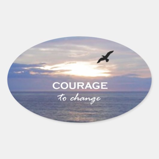 Moed tot wijziging ovale sticker (Voorkant)