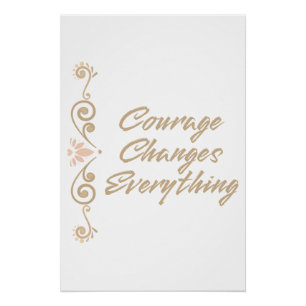 Moed Verandert Alles Inspiratie Motivatie Perfect Poster