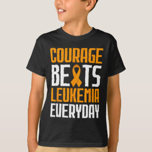 Moed verslaat leukemie elke dag Bloedkanker bewust T-shirt