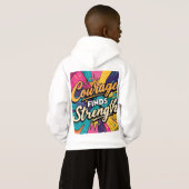Moed vindt sterkte T-shirt ontwerp (Zazzle) (Achterkant volledig)