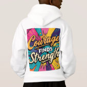 Moed vindt sterkte T-shirt ontwerp (Zazzle) (Achterkant)